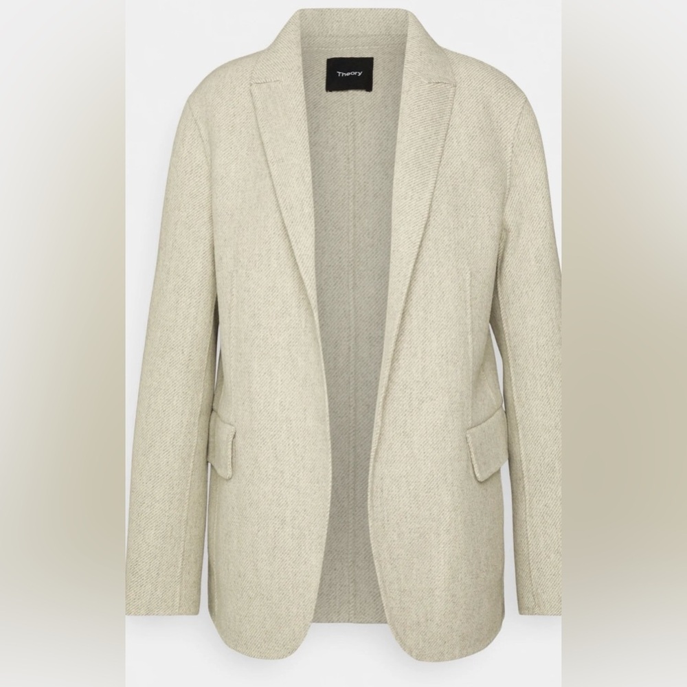 Theory Elegant Blazer - mottled beige